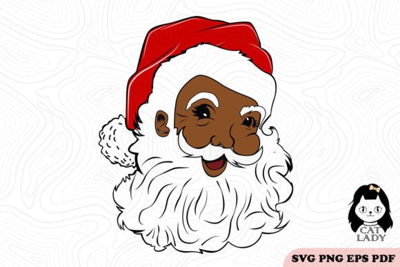 Black Santa Claus Christmas SVG PNG Review