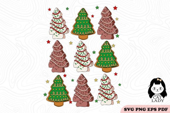 Christmas Tree Cakes Seamless SVG PNG Review