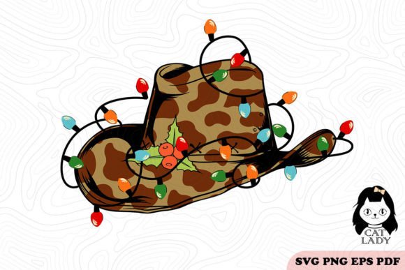 Cowboy Hat Christmas Lights SVG PNG Review
