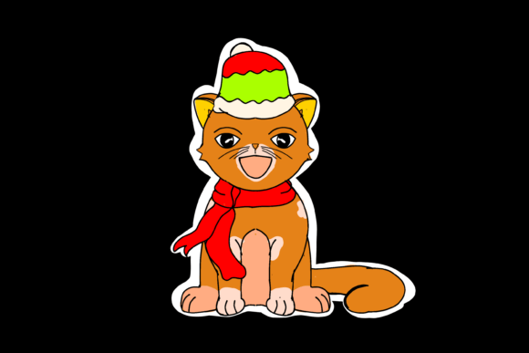 Cute Cat with Patches Illustration Review
