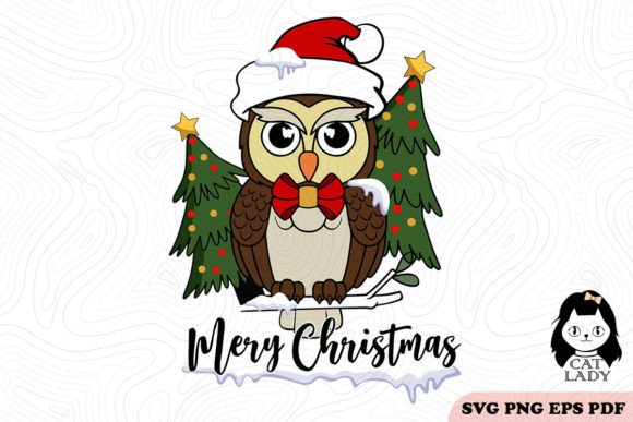 Cute Owl Christmas SVG PNG Review