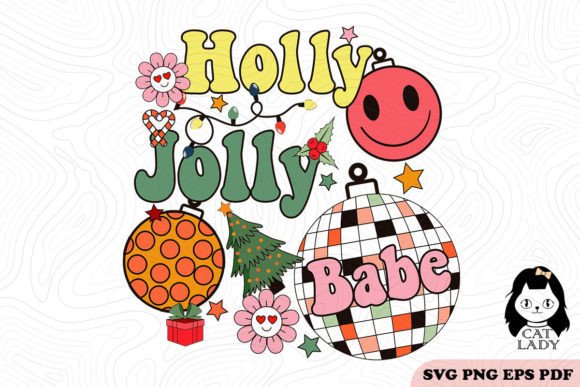 Holly Jolly Babe Christmas SVG PNG Review