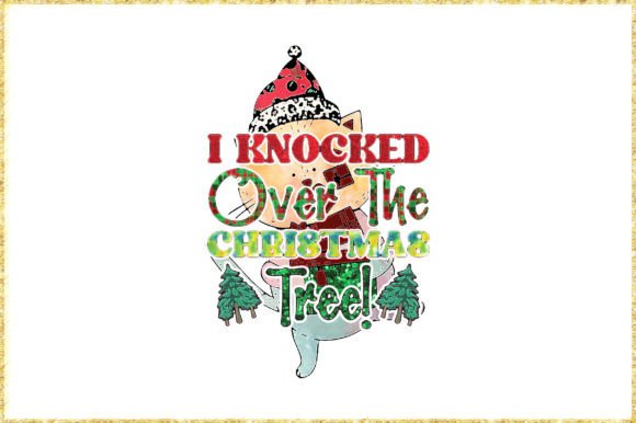 I Knocked over Christmas Tree Funny Cat Embroidery Review