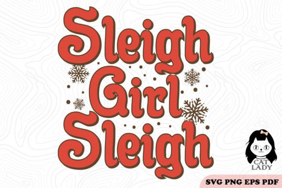 Retro Sleigh Girl SVG PNG Review for Embroidery Projects