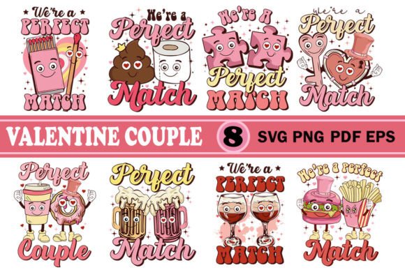 Retro Valentine Couple SVG PNG Bundle Review