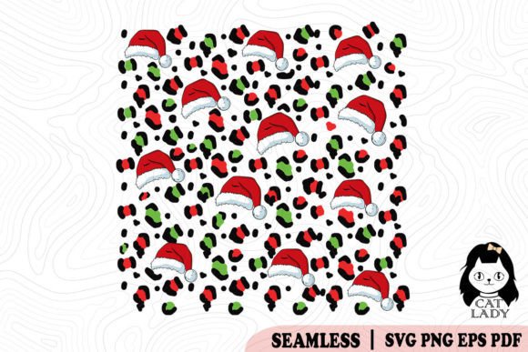 Santa Hat Leopard Pattern SVG PNG Review