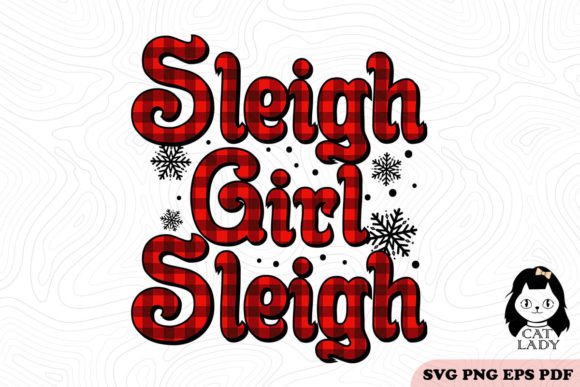 Sleigh Girl Sleigh Plaid SVG PNG Review