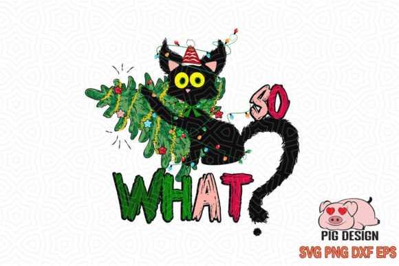 So What Black Cat Funny Christmas Tree Review