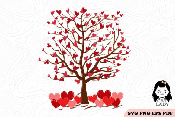Valentine Tree SVG PNG Sublimation Review for Embroidery Projects
